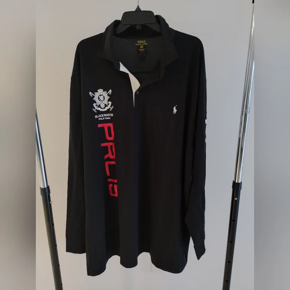 Polo Ralph Lauren Mens Blackwatch Polo Team Long Sleeve Shirt T-Shirt 3XL PRL 15 - Picture 1 of 9